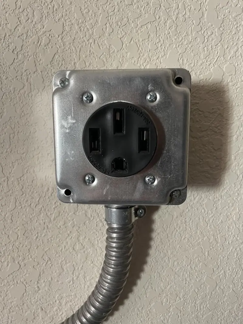 NEMA 14-50 outlet installed for Electrical Panel Upgrade in Raymondville
